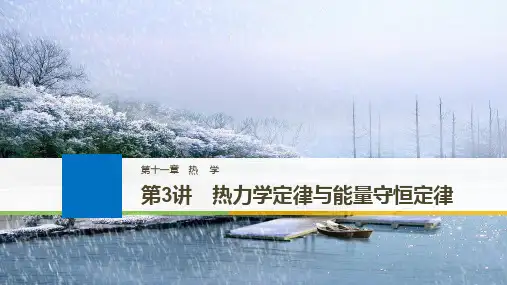 高考物理大一轮复习第十一章热学第3讲热力学定律与能量守恒定律课件选修3_3