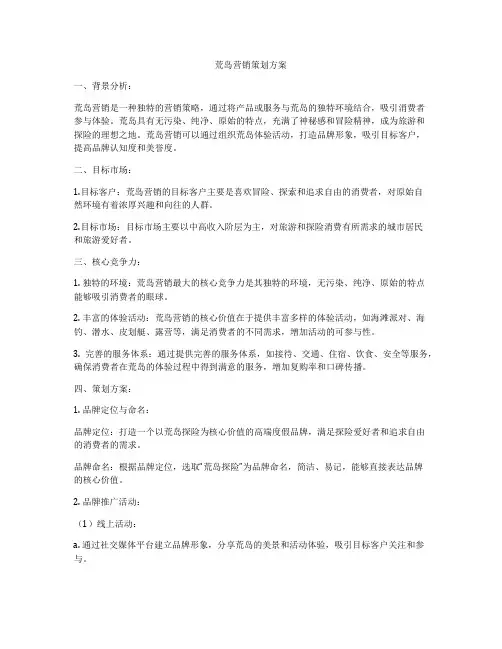 荒岛营销策划方案