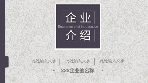 关于电影企业介绍ppt模板