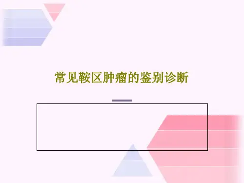 常见鞍区肿瘤的鉴别诊断共43页PPT