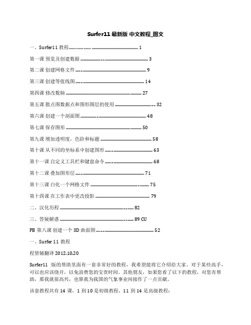 Surfer11最新版中文教程_图文