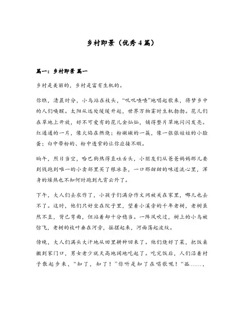 乡村即景(优秀4篇)