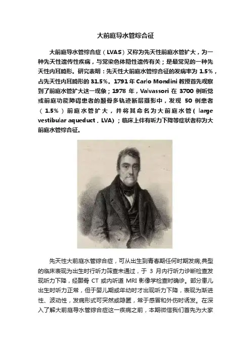 大前庭导水管综合征
