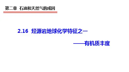 2.16 烃源岩的地球化学特征之一—有机质丰度