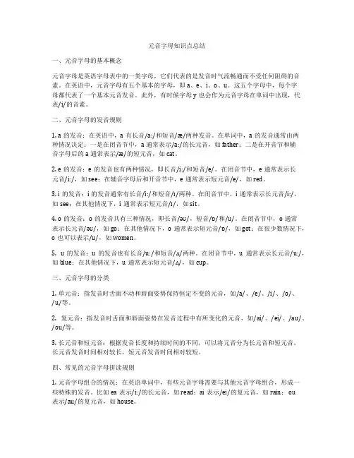 元音字母知识点总结