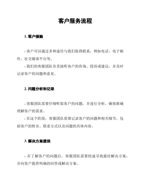 客户服务流程