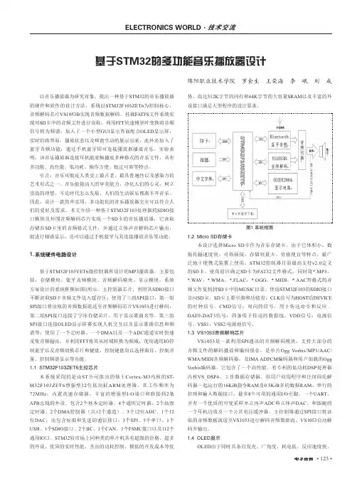 基于STM32的多功能音乐播放器设计