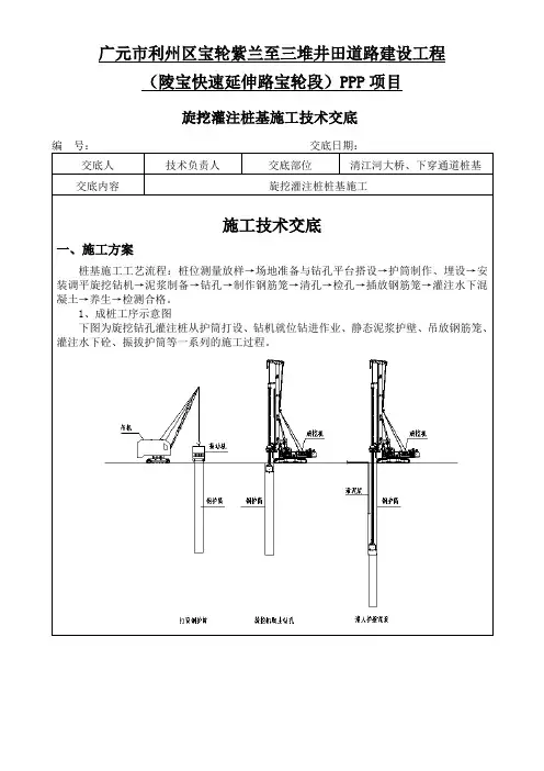 旋挖灌注桩基技术交底