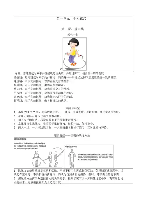个人花样跳绳