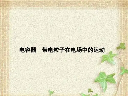 2022-2023年高考物理一轮复习 电容器 带电粒子在电场中的运动课件(重点难点易错点核心热点)