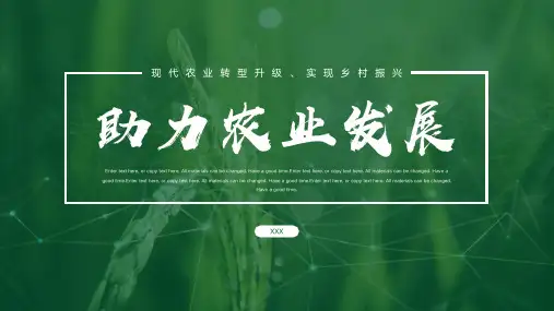 乡村振兴绿色农产品PPT模板