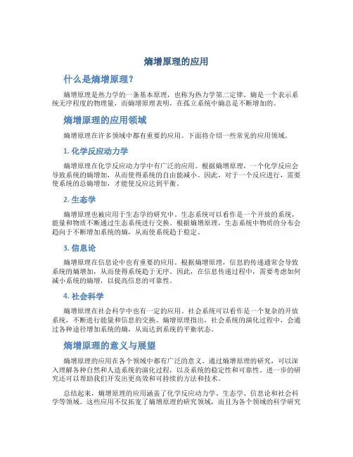 熵增原理的应用