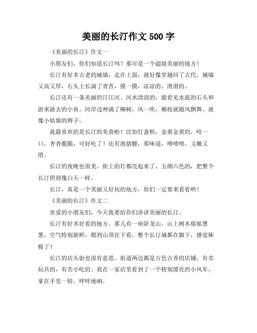 美丽的长汀作文500字