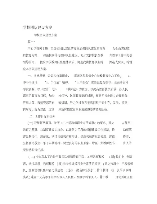 学校团队建设方案.pdf
