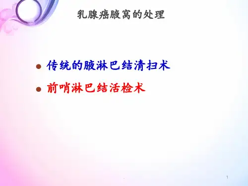 NCCN指南解读前哨淋巴结活检PPT课件