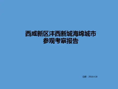 海绵城市参观考察报告1