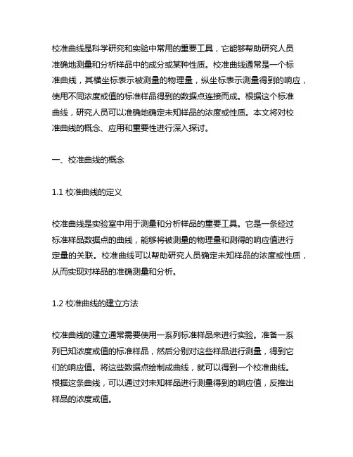 calibration校准曲线