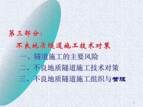 不良地质隧道施工技术对策ppt课件