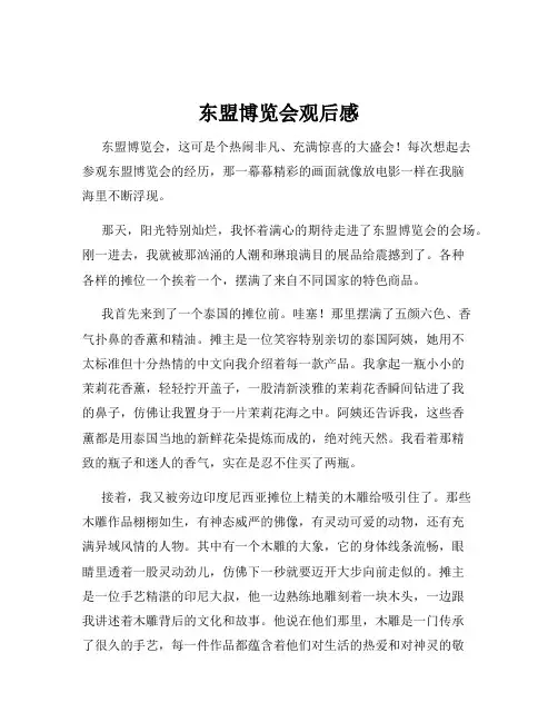 东盟博览会观后感
