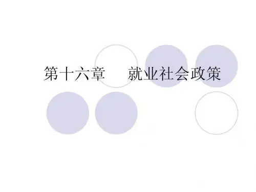 第十六章_就业社会政策