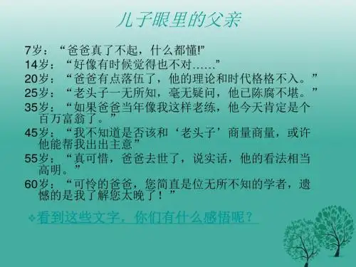八年级语文上册7《背影》课件新人教版