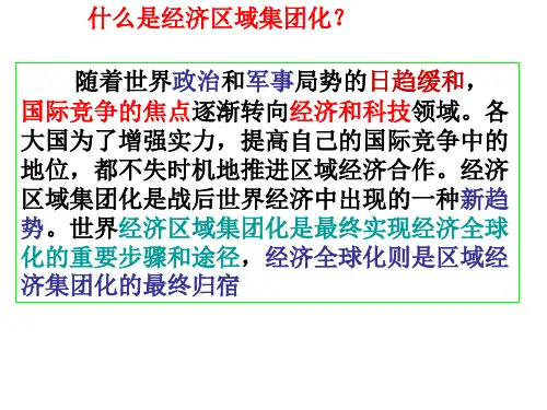 高中历史必修二《专题八当今世界经济的全球化趋势二当今世界经济的全球化趋势》127人民版PPT课件