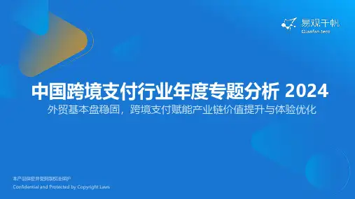 中国跨境支付行业年度专题分析 2024
