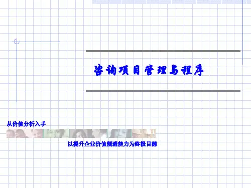 咨询项目管理流程PPT讲座