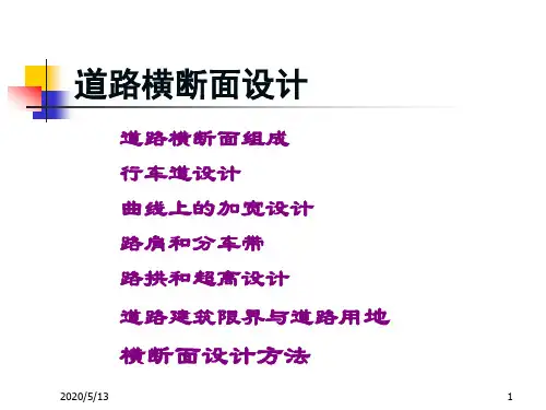 道路横断面设计