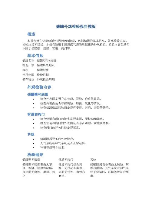 储罐外观检验报告模板