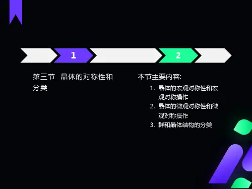晶体的对称性和分类