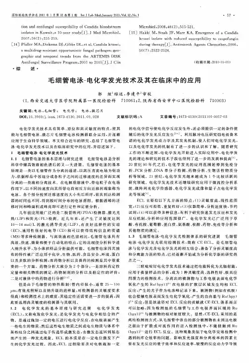 毛细管电泳一电化学发光技术及其在临床中的应用