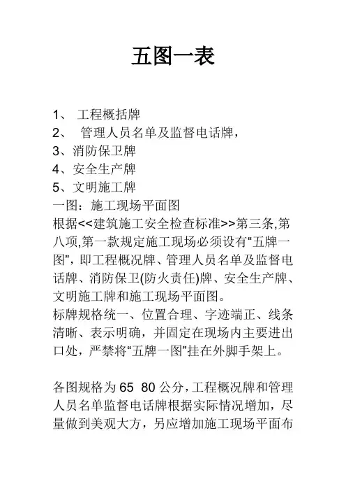 建筑施工五图一表