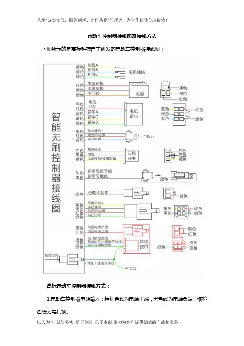 电动车控制器接线图及接线方法