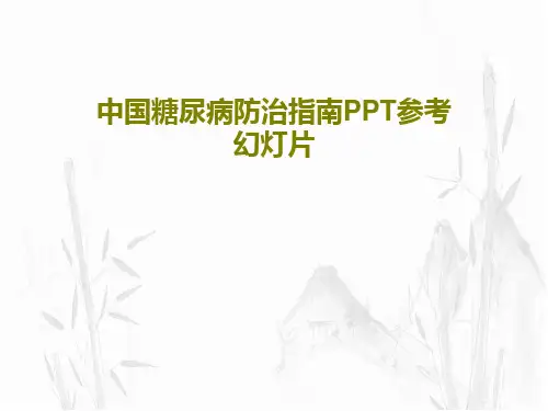 中国糖尿病防治指南PPT参考幻灯片共255页文档
