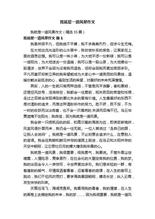 我就是一道风景作文（精选35篇）