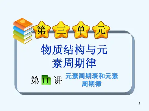 元素周期表和元素周期律课件