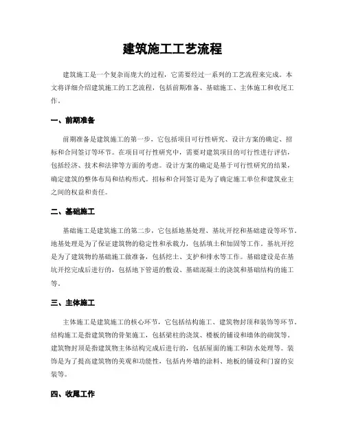 建筑施工工艺流程
