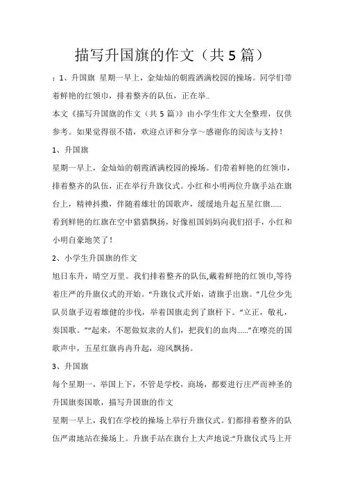描写升国旗的作文(共5篇)_584