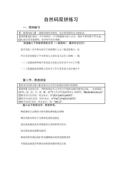 自然码练习——精选推荐