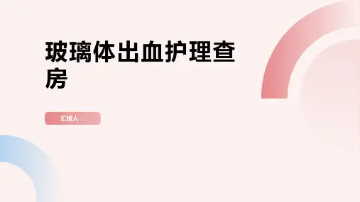 玻璃体出血护理查房PPT