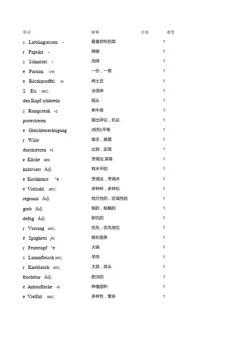 德福高频词