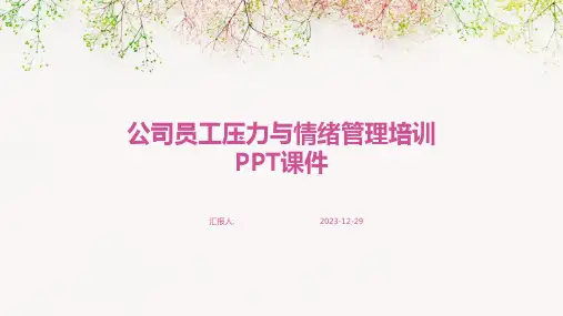 公司员工压力与情绪管理培训PPT课件(精)