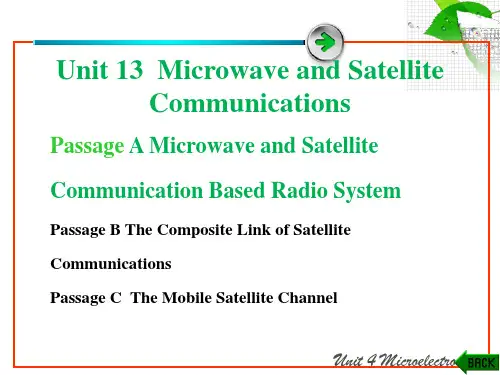 电子信息专业英语——3+Unit+13+Microwave+and+Satellite+Communications