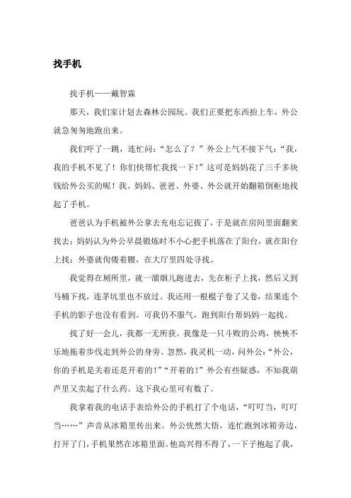 找手机记事作文