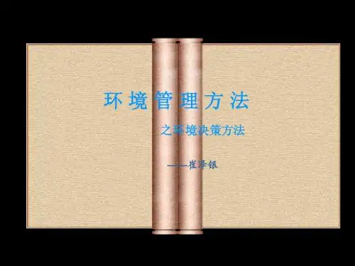 环境管理学-环境管理的方法