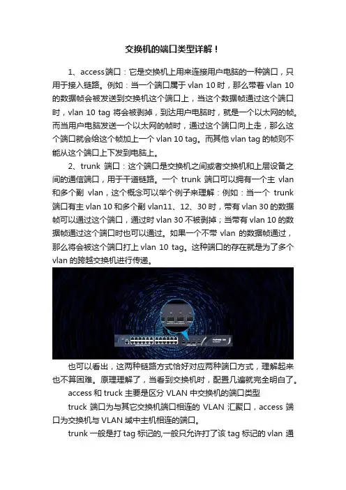 交换机的端口类型详解！