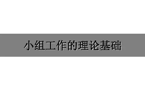 小组工作的理论基础