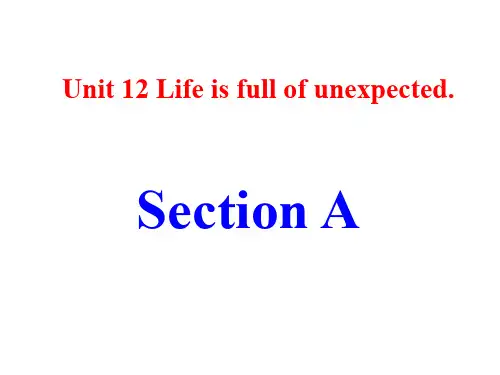 2020年新人教版九年级英语全册Unit 12 Life is full of unexpected全单元课件