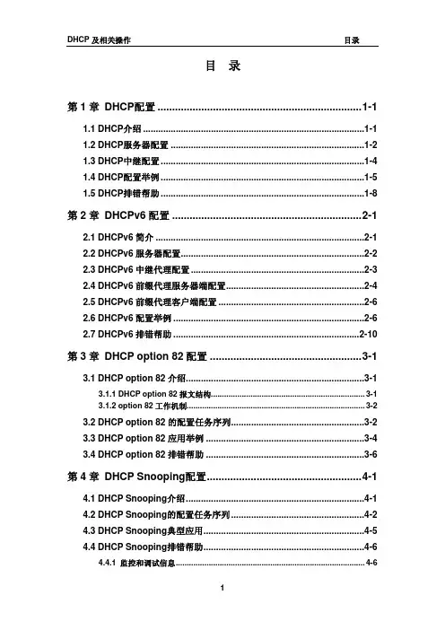 DCRS-6804E 08_DHCP及相关操作